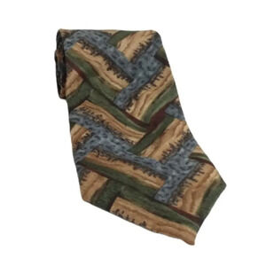 J.Garcia Green Diagonal Chevron Tie